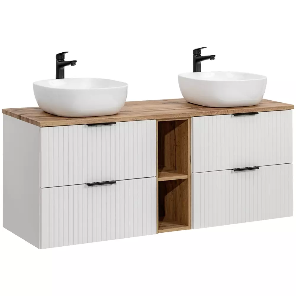 Lomadox Regal Badezimmer Unterschrank XANTEN-56 in Eiche Nb., B/H/T: ca. 20/57/46 cm Rabatte dieses Monats