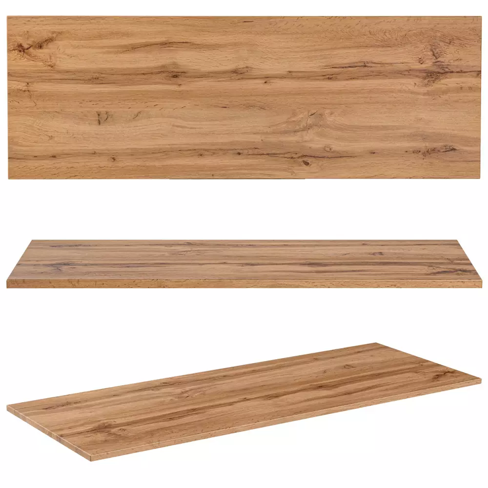 Lomadox Waschtischplatte 140cm XANTEN-56 in Eiche Nb., B/H/T ca. 140,6/2,2/46,5 cm 2025
