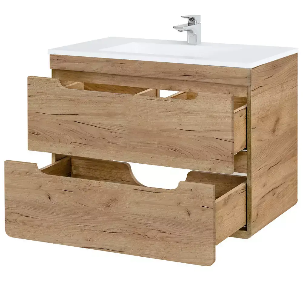 Lomadox Bademöbel Set LUTON-56-CRAFT, Wotan Eiche Nb., B/H/T ca. 130/200/46 cm Outlet