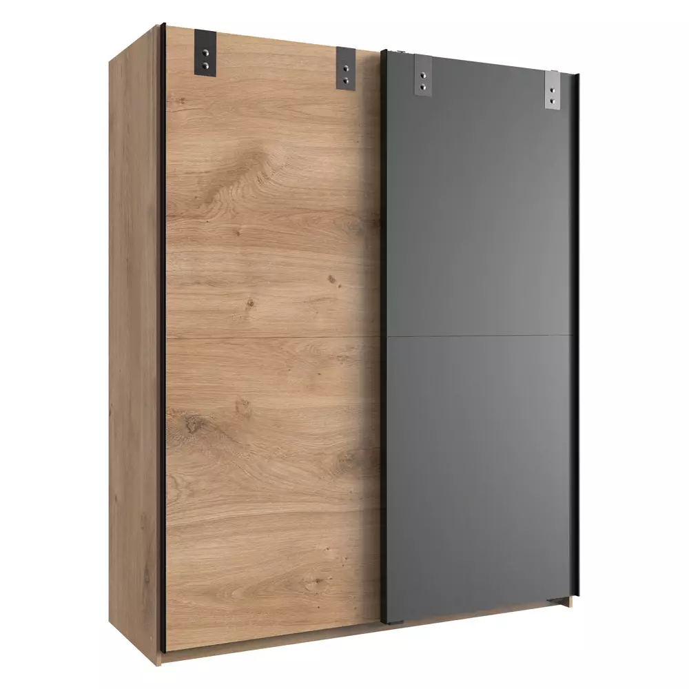Lomadox Jugendmöbel Set mit Bett 120cm Nachttisch Schwebetüren Kleiderschrank 135cm und Schreibtisch 5-teilig EVERTON-43 Top Angebot