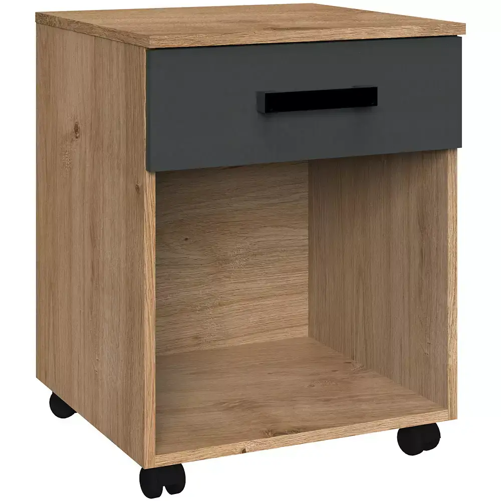 Lomadox Jugendzimmer Set 6-teilig mit Bett 140cm 2 Bettschubkästen Kleiderschrank EVERTON-43 Schreibtisch mit Rollcontainer Große Rabatte