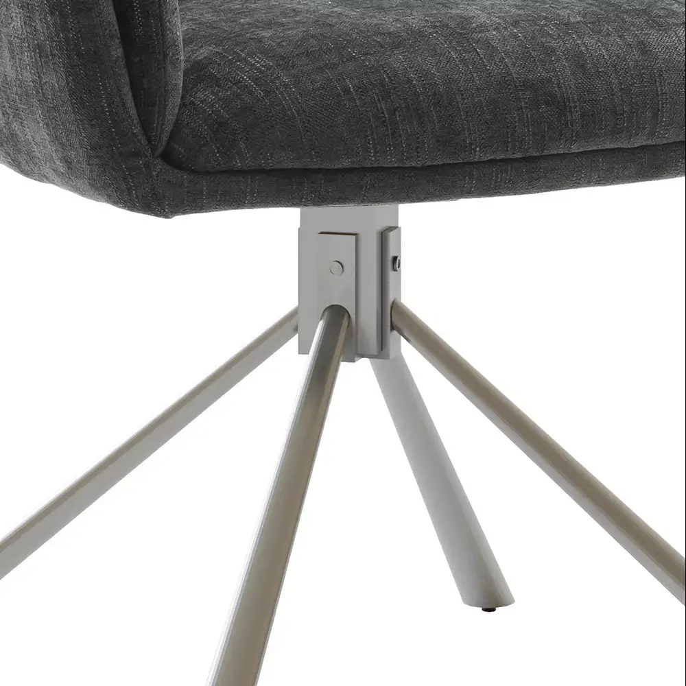 Lomadox Armlehnenstühle Esszimmer 2er Set in anthrazit SVELVIK-05, B/H/T ca. 61/86/63 cm Letzte 2 Tage