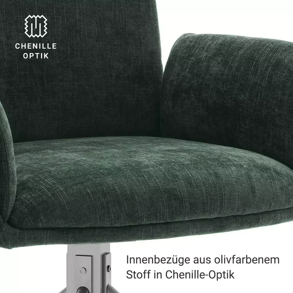 Lomadox Armlehnenstühle Esszimmer 2er Set in olive SVELVIK-05, B/H/T ca. 61/86/63 cm Zeitbegrenzte Promotion