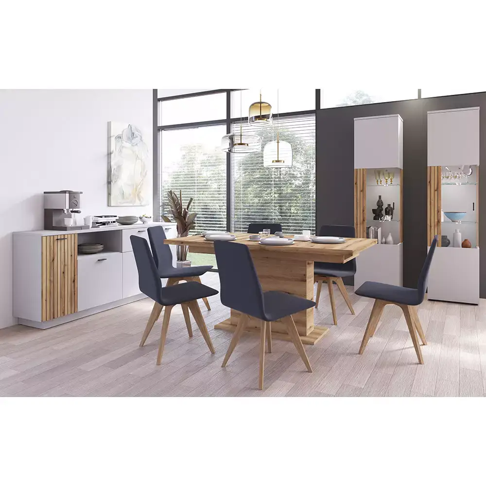 Lomadox Ausziehtisch 160-200cm, Eiche, mit Synchronauszug, ASHBURTON-129 Riesige Rabatte