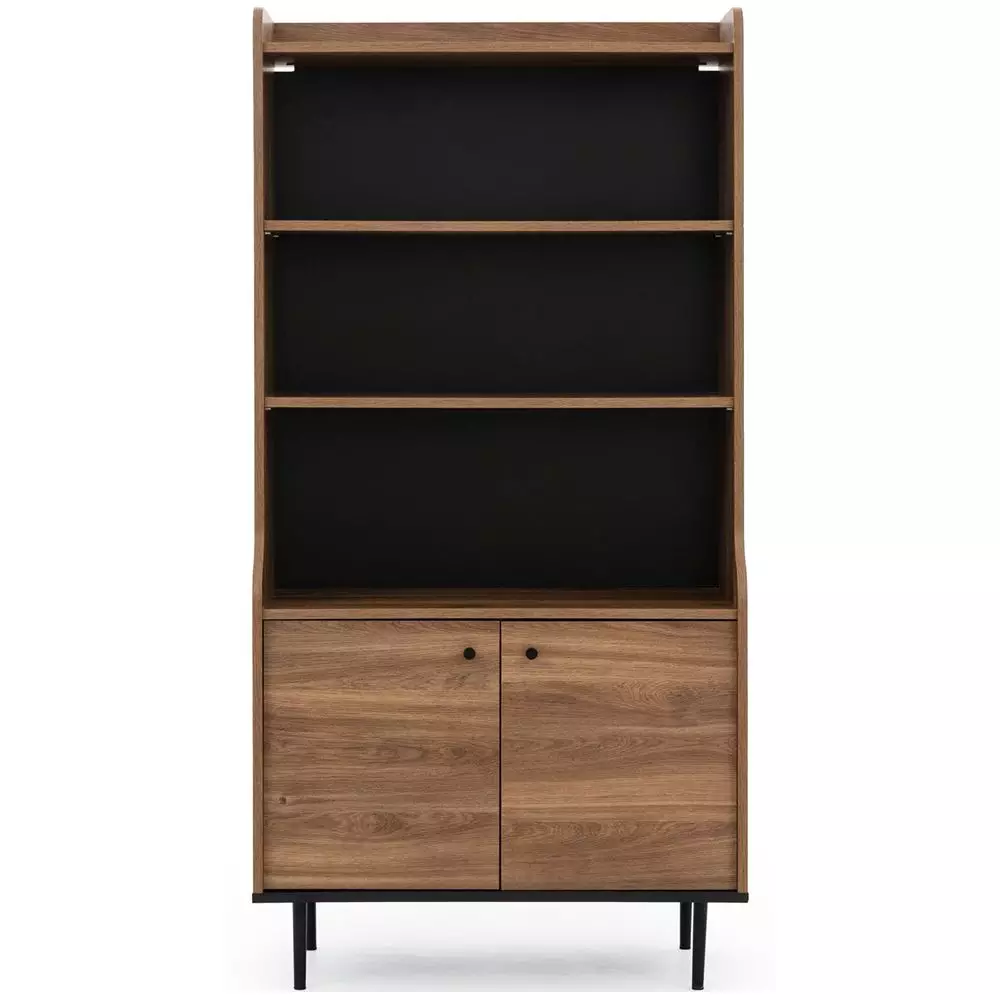Lomadox Bücherregal Schrank in Eiche Nb. VAREDO-132 Wohnzimmer Möbel im modernen Vintage Design, B/H/T ca. 80/160/45 cm Kostenloser Versand international
