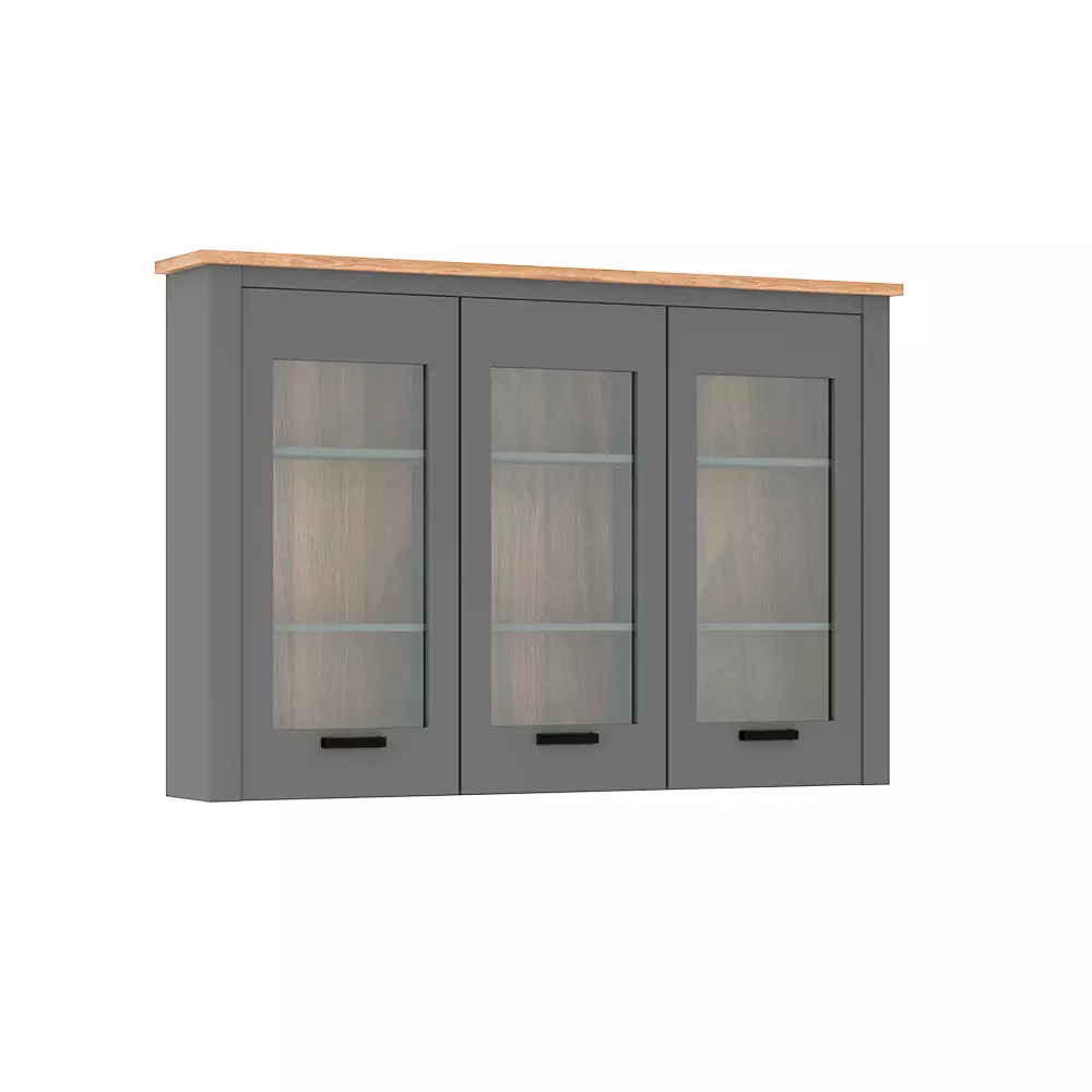 Lomadox Buffetschrank, anthrazit mit Eiche, PADBORG-129 Black Friday Preise