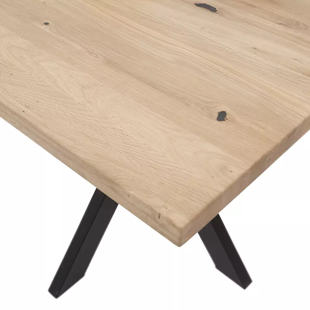 Lomadox Esstisch 100x100cm, Eiche massiv geölt, NEWBURGH-119 Online