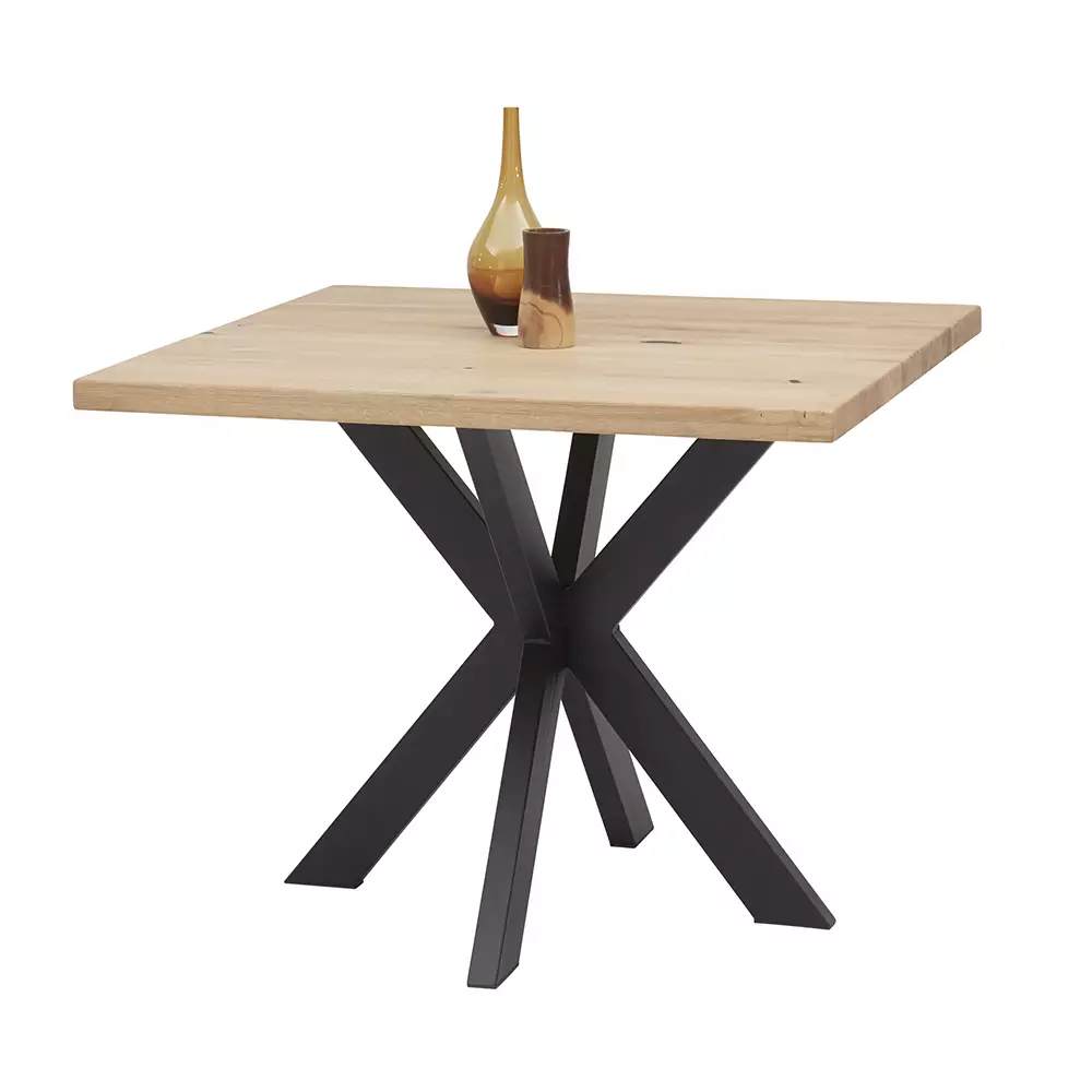 Lomadox Esstisch 100x100cm, Eiche massiv geölt, NEWBURGH-119 Online