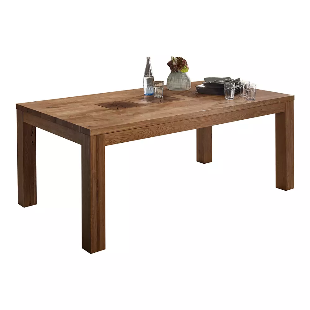 Lomadox Esstisch 160x90cm, Wildeiche massiv geölt, WINNIPEG-69 Angebote