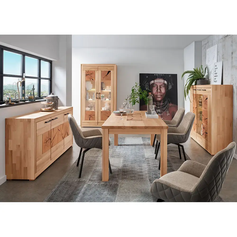 Lomadox Esstisch 180x90cm, Kernbuche massiv geölt, WINNIPEG-69 im Angebot