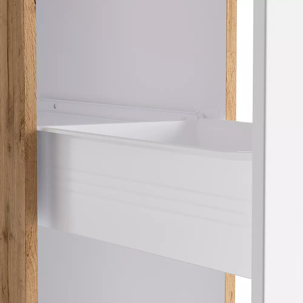 Lomadox Apothekerschrank 30 cm in weiß und Eiche, MONTERREY-03 Fabrikverkauf