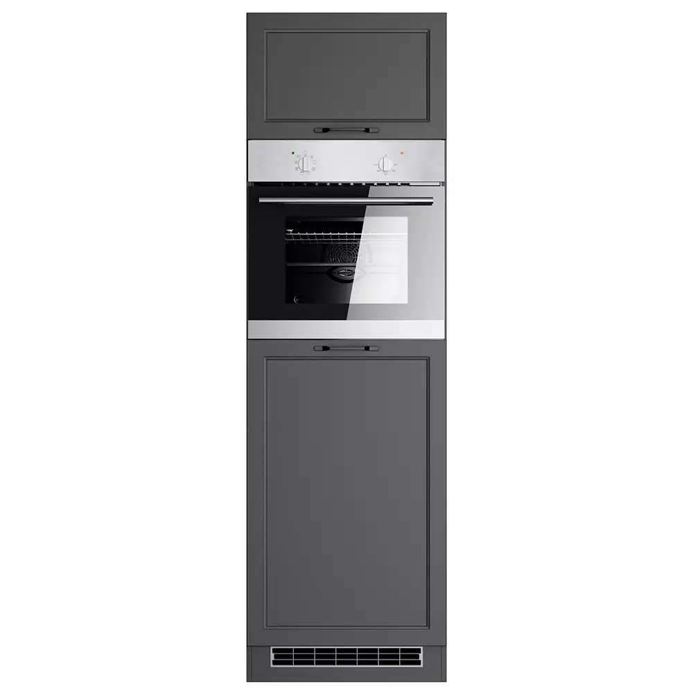 Lomadox Backofen-Umbauschrank 60 cm in grau MONTERREY-03 Meist gekauft