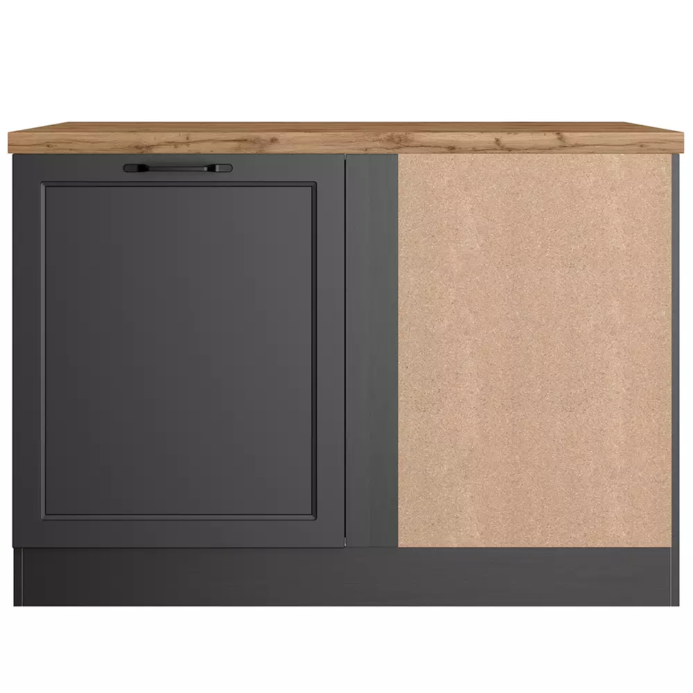 Lomadox Eckunterschrank 120 cm in grau, Arbeitsplatte Eiche, MONTERREY-03 Fabrik Onlineshop