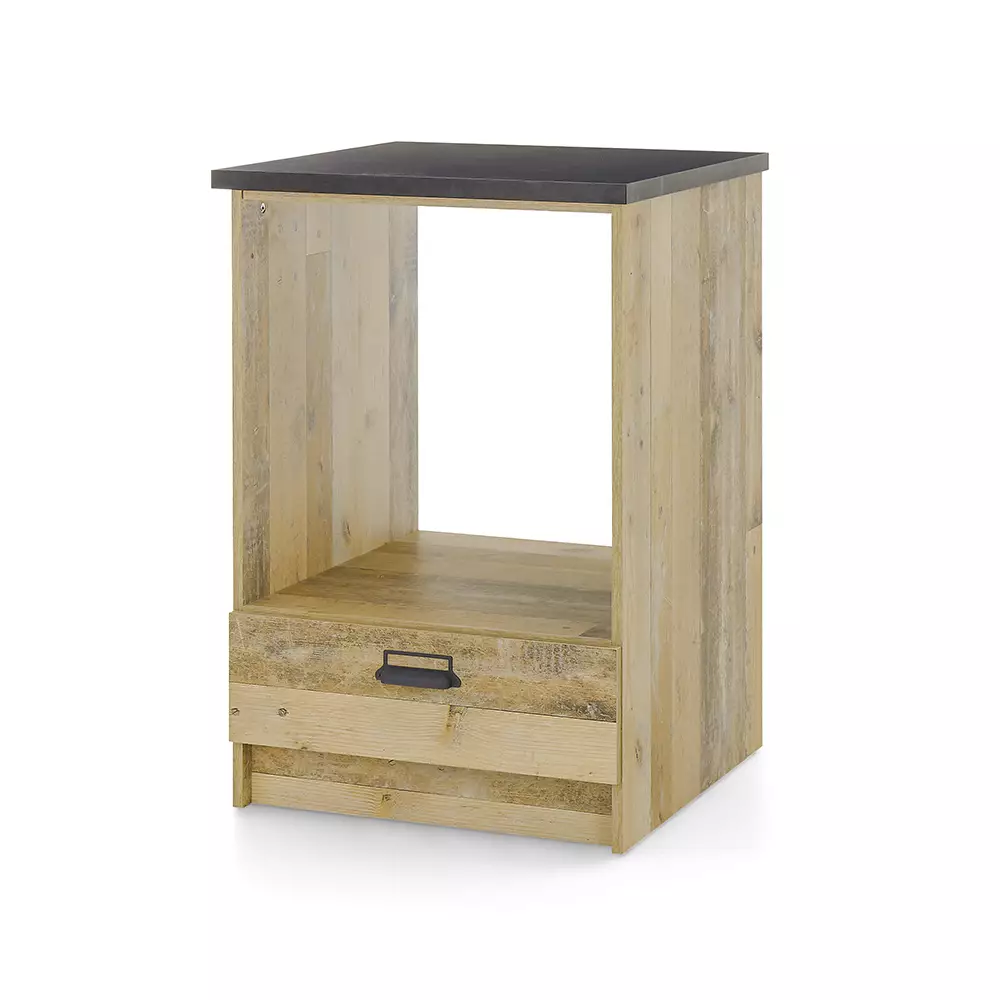 Lomadox Einbauherdschrank SHELTON-61 in Old Style hell mit anthrazit Günstig kaufen