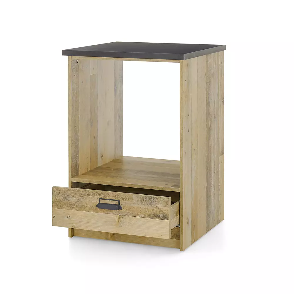 Lomadox Einbauherdschrank SHELTON-61 in Old Style hell mit anthrazit Günstig kaufen
