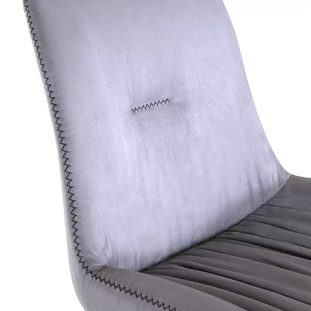 Lomadox Esszimmerstuhl 2er-Set Kunstleder in grau TARRAS-123 mit massivem Stativgestell in Eiche, 360° drehbar, B/H/T: ca. 55/84/60 cm Begrenztes Angebot