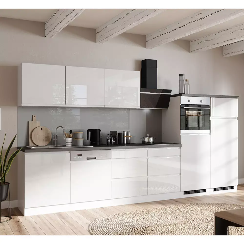 Lomadox Hängeschrank 60 cm in Hochglanz weiß MARSEILLE-03 Exklusivangebot