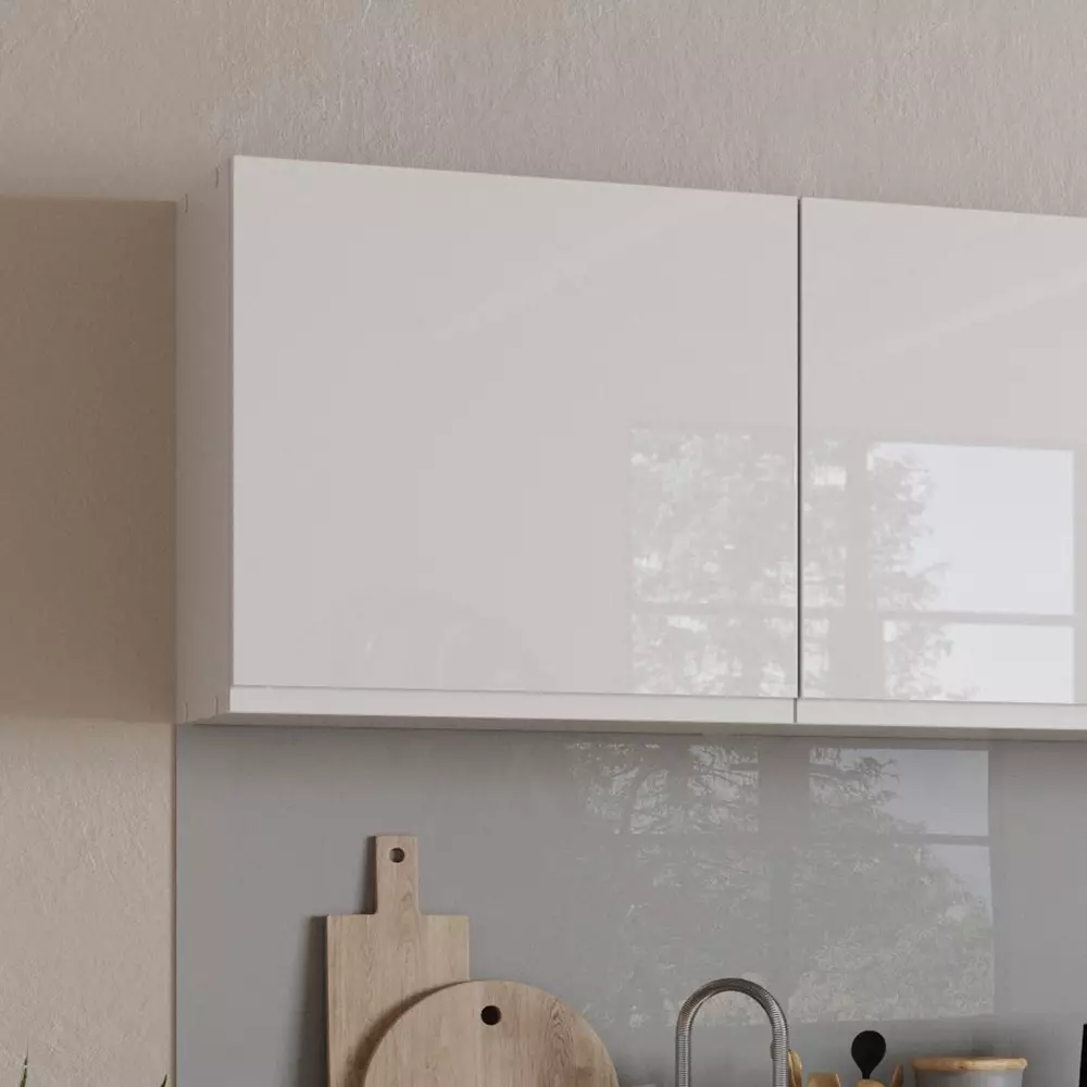 Lomadox Hängeschrank 60 cm in Hochglanz weiß MARSEILLE-03 Preisnachlass