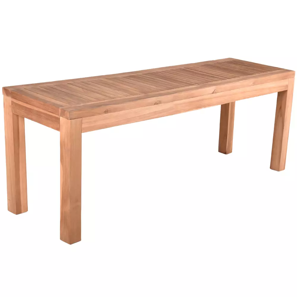 Lomadox 2-er Gartenbank GAZA-120 aus Teakholz massiv, B/H/T: ca. 120/45/35 cm