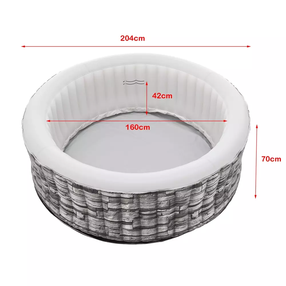 Lomadox Aufblasbarer Whirlpool CORDOBA-100 204x70 cm Riesige Ersparnisse