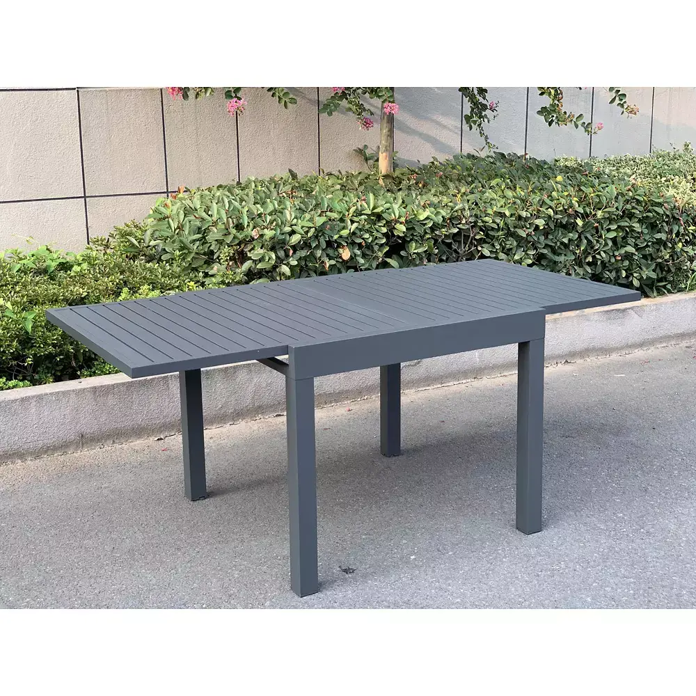 Lomadox Ausziehtisch GARDA-120 in schwarz, B/H/T: ca. 90-180/75/90 cm