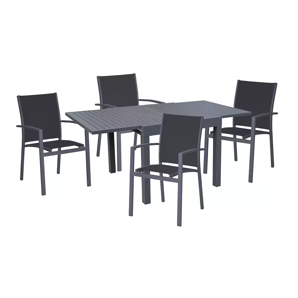 Lomadox Ausziehtisch GARDA-120 in schwarz, B/H/T: ca. 90-180/75/90 cm Super Sparpreis