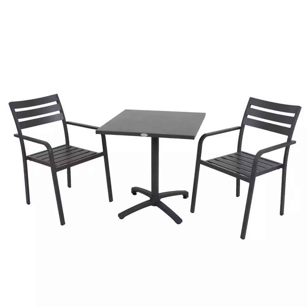 Lomadox Balkon 3er Set GARDA-120 in anthrazit