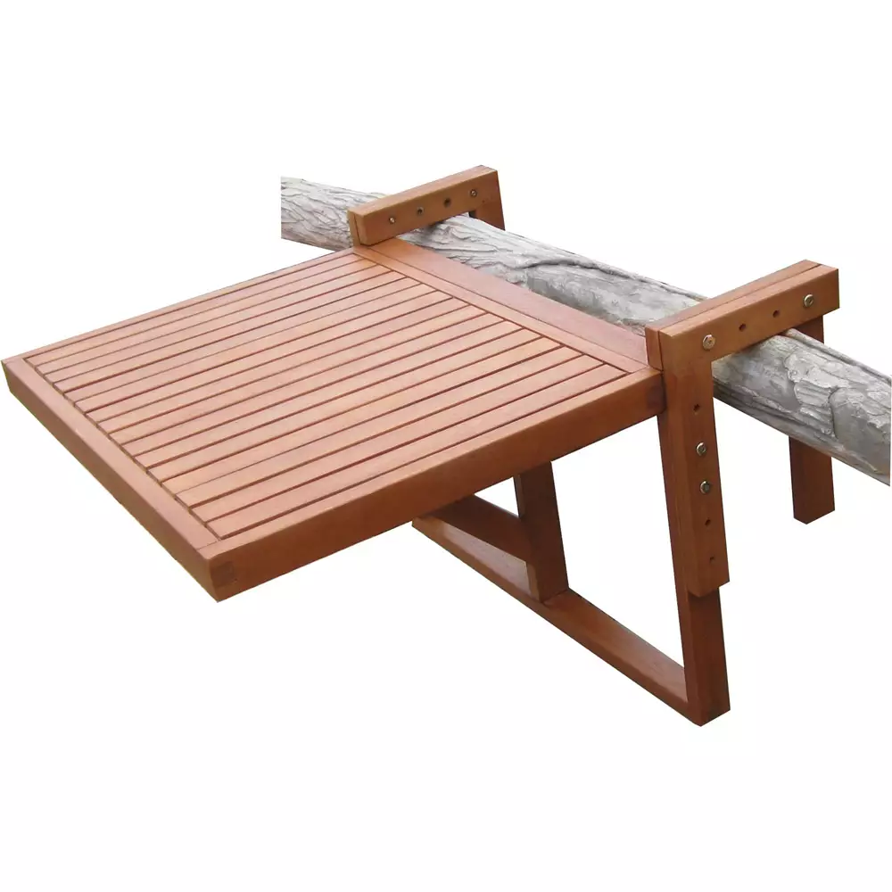 Lomadox Balkon Hängetisch Set GARDA-120 aus Eukalyptus Begrenzte Freigabe