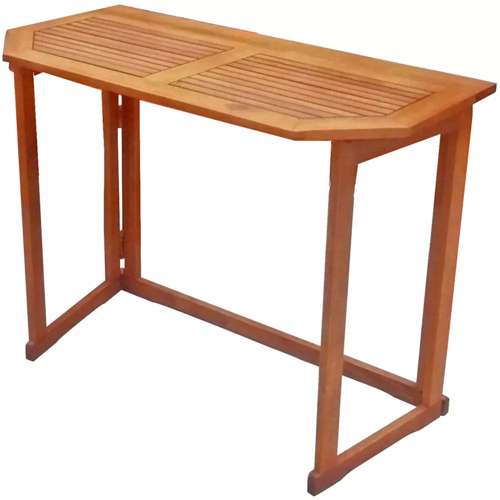Lomadox Balkontisch mit praktischer Klappfunktion GARDA-120 aus Eukalyptus, B/H/T: ca. 100/75/50 cm