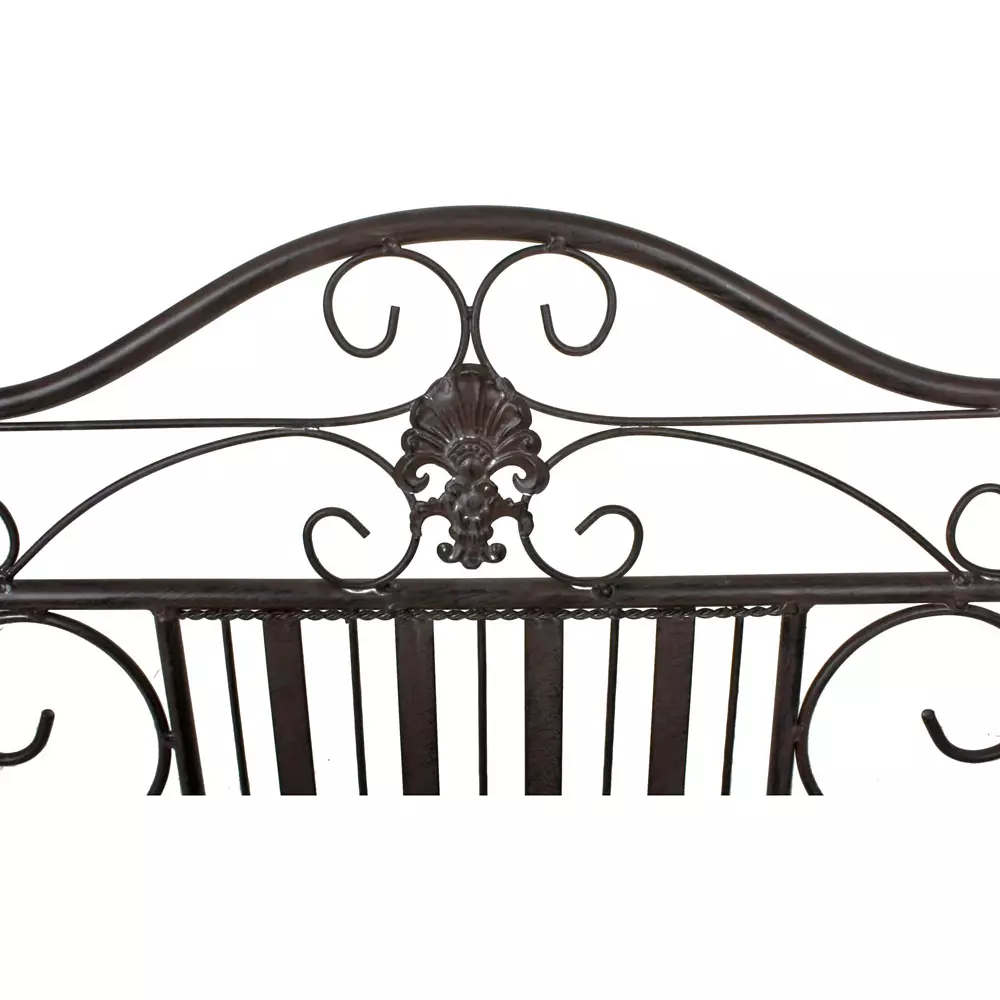 Lomadox Bank für den Outdoor Bereich GARDA-120 in schwarzbraun, B/H/T: ca. 106/91/57 cm Sonderangebot der Fabrik