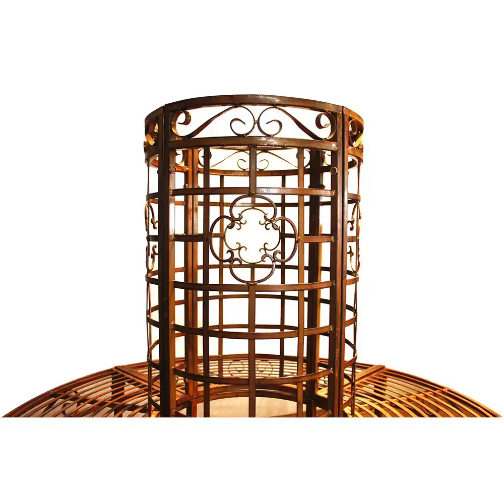 Lomadox Baumbank in Rost-Bronze Optik GARDA-120, B/H/T: ca. 121/112/121 cm Riesige Rabatte
