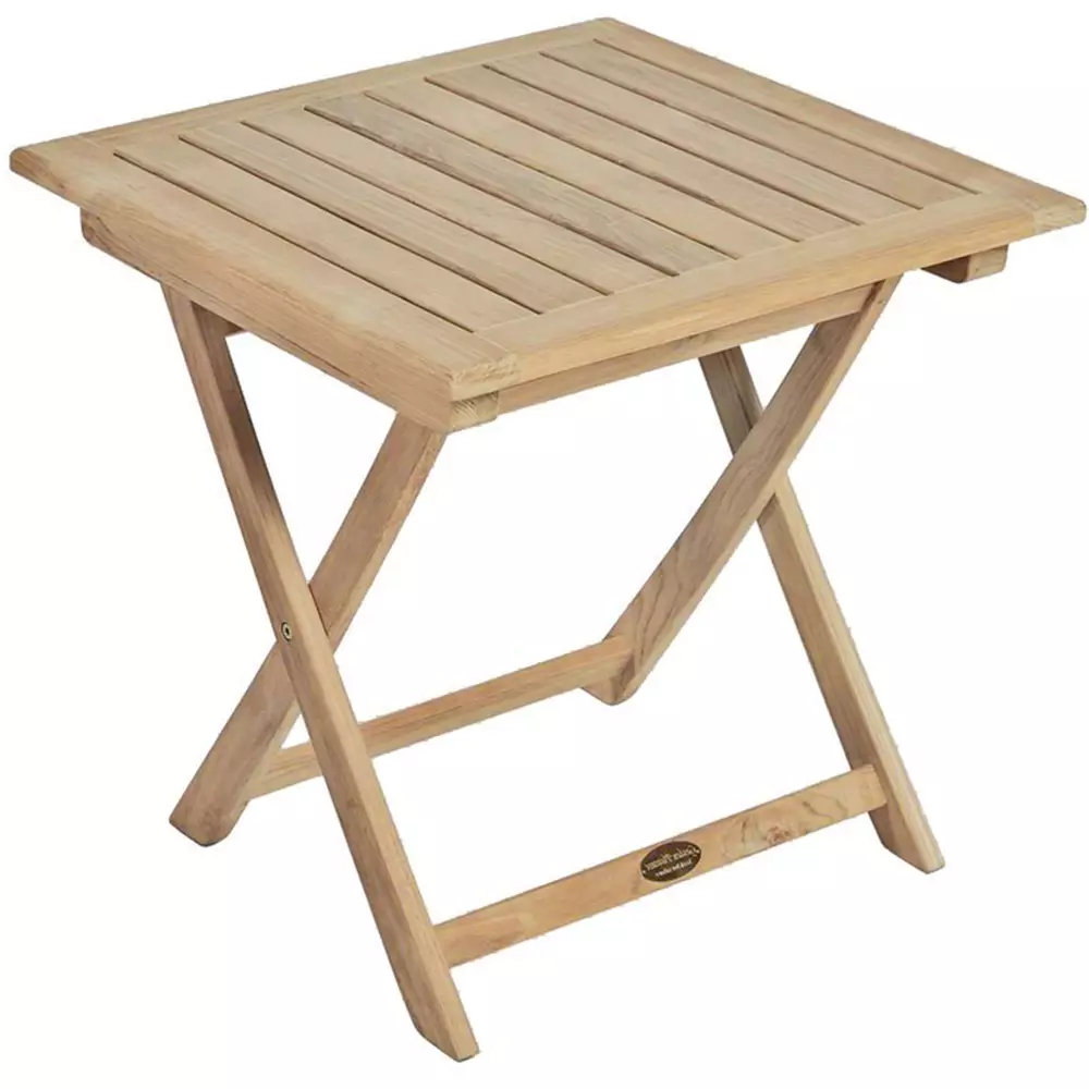 Lomadox Beistelltisch aus Teak GARDA-120, B/H/T: ca. 50/50/50 cm