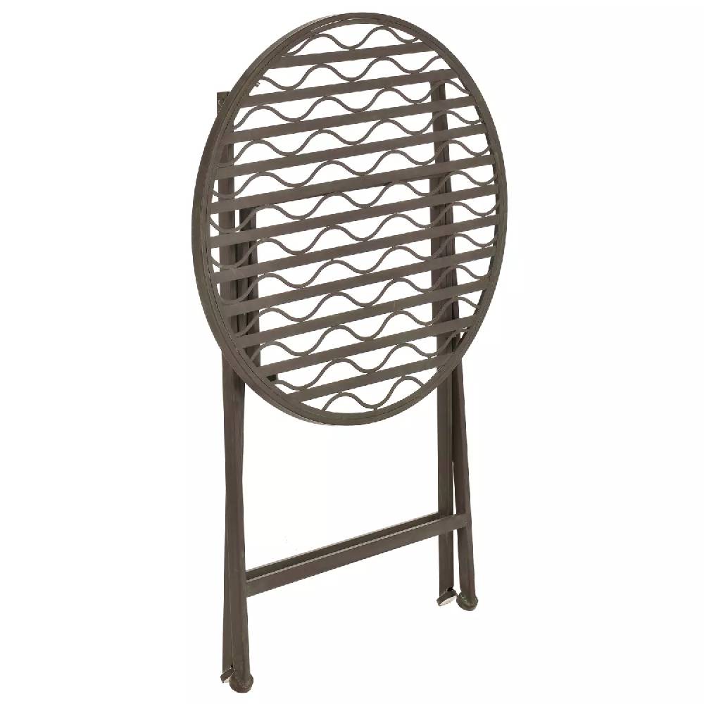 Lomadox Bistro Set in dunkelgrün DUBLIN-100, 3-teilig, mit rundem Tisch zollfrei