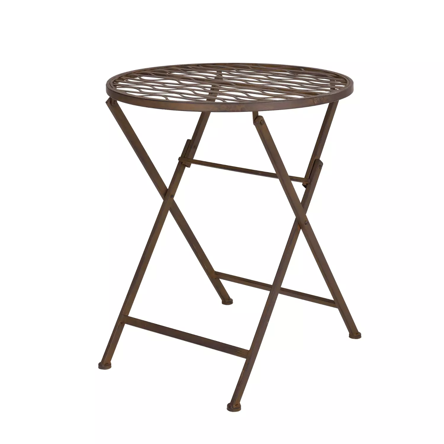 Lomadox Bistro Set in Edelrost-Braun DUBLIN-100, 3-teilig, mit rundem Tisch 50% Rabatt für begrenzte Zeit