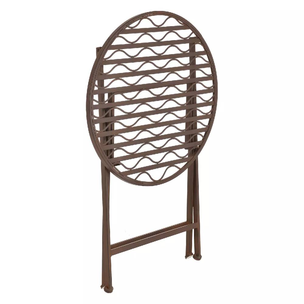 Lomadox Bistro Set in Edelrost-Braun DUBLIN-100, 3-teilig, mit rundem Tisch 50% Rabatt für begrenzte Zeit