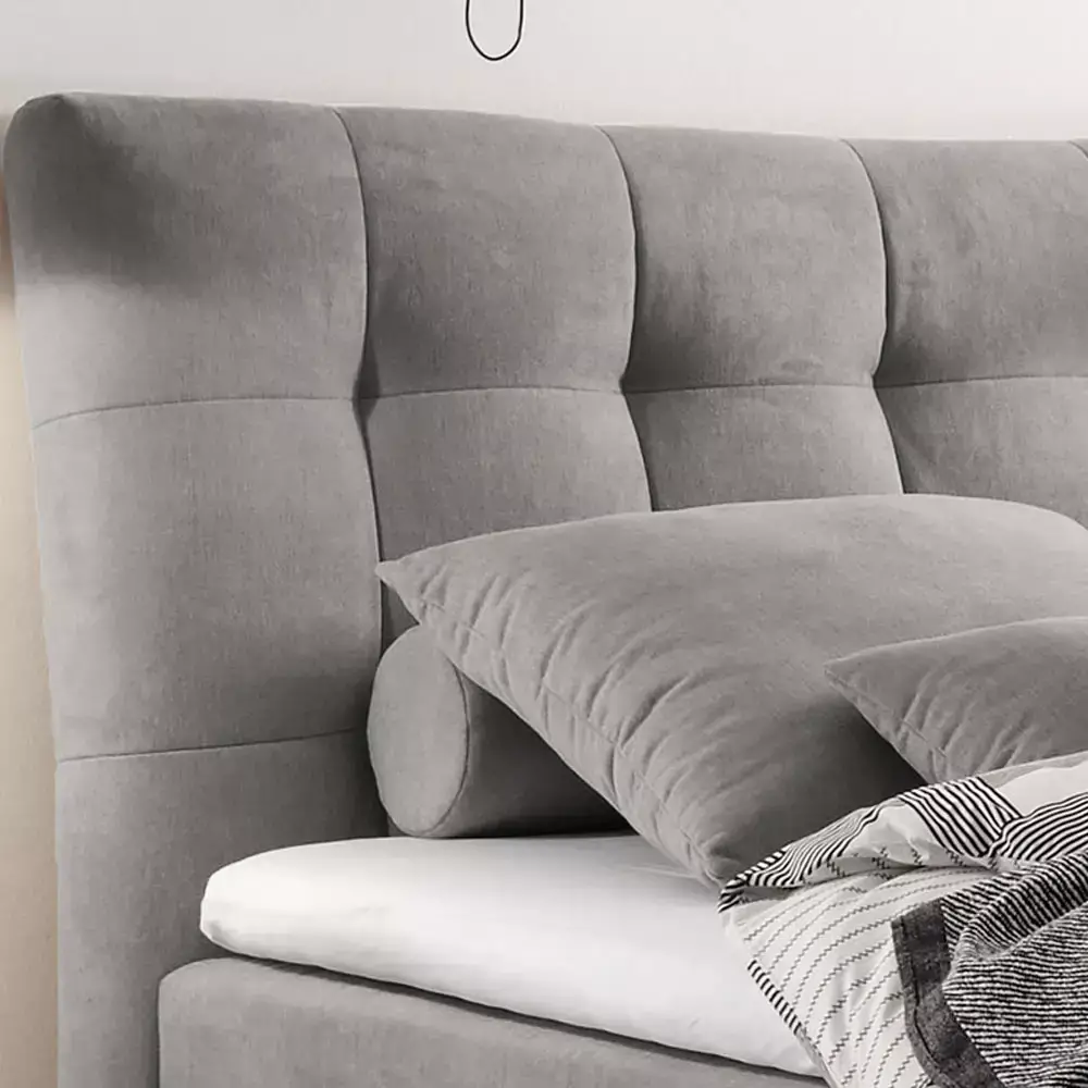 Lomadox Boxspringbett 180x200 cm in der Farbe rabbit, optionale elektrische Verstellung, Topper, Matratze wählbar 2025