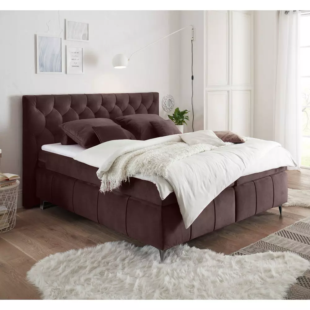 Lomadox Boxspringbett 180x200 cm PETARE-09 in 9 modernen Farben und Härtegrad H2 Online