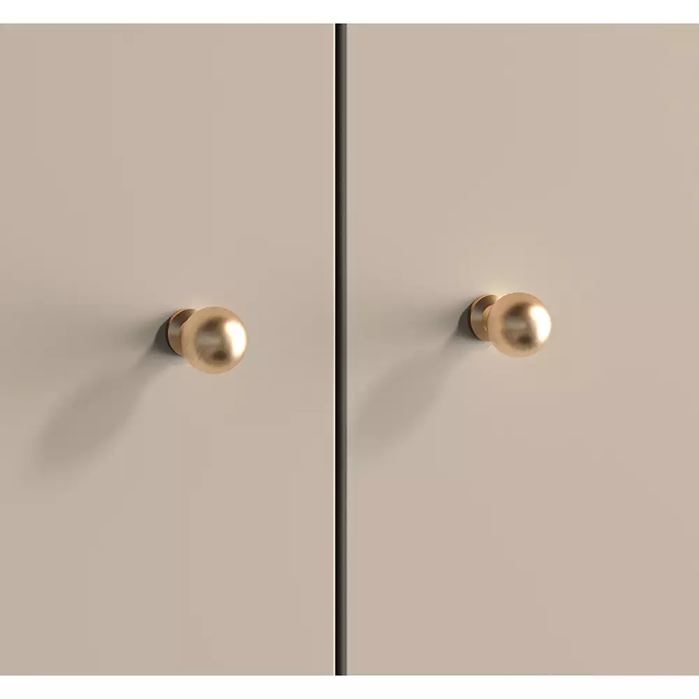 Lomadox Kleiderschrank SALOU-131 in kaschmir matt mit Rillenoptik, B/H/T ca. 92/190/53 cm im Angebot