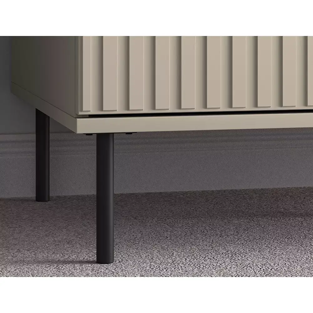 Lomadox Kleiderschrank SALOU-131 in kaschmir matt mit Rillenoptik, B/H/T ca. 92/190/53 cm im Angebot