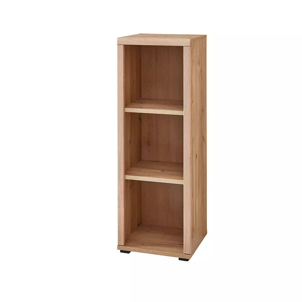Lomadox Aktenregal 44cm, 124cm hoch, Altesche gebürstet, teilmassiv, SARINA-36