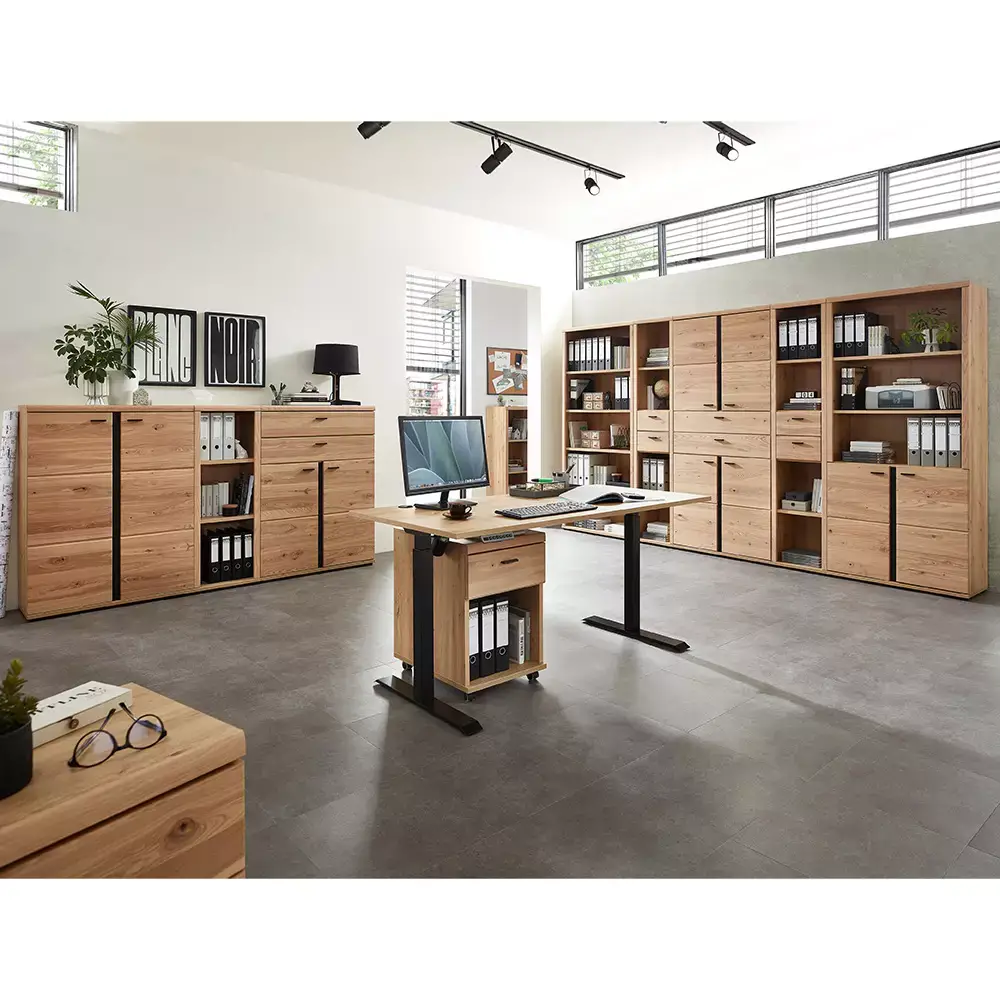 Lomadox Aktenregal 44cm, Altesche gebürstet, teilmassiv, SARINA-36 Bestseller