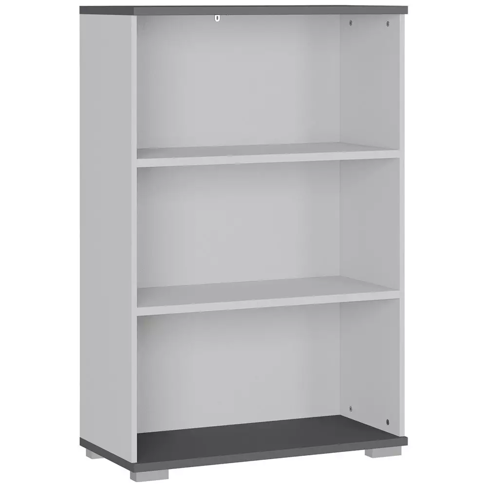 Lomadox Aktenregal Büro PRATO-01 in grau mit graphit, B/H/T: ca. 80/123/40 cm