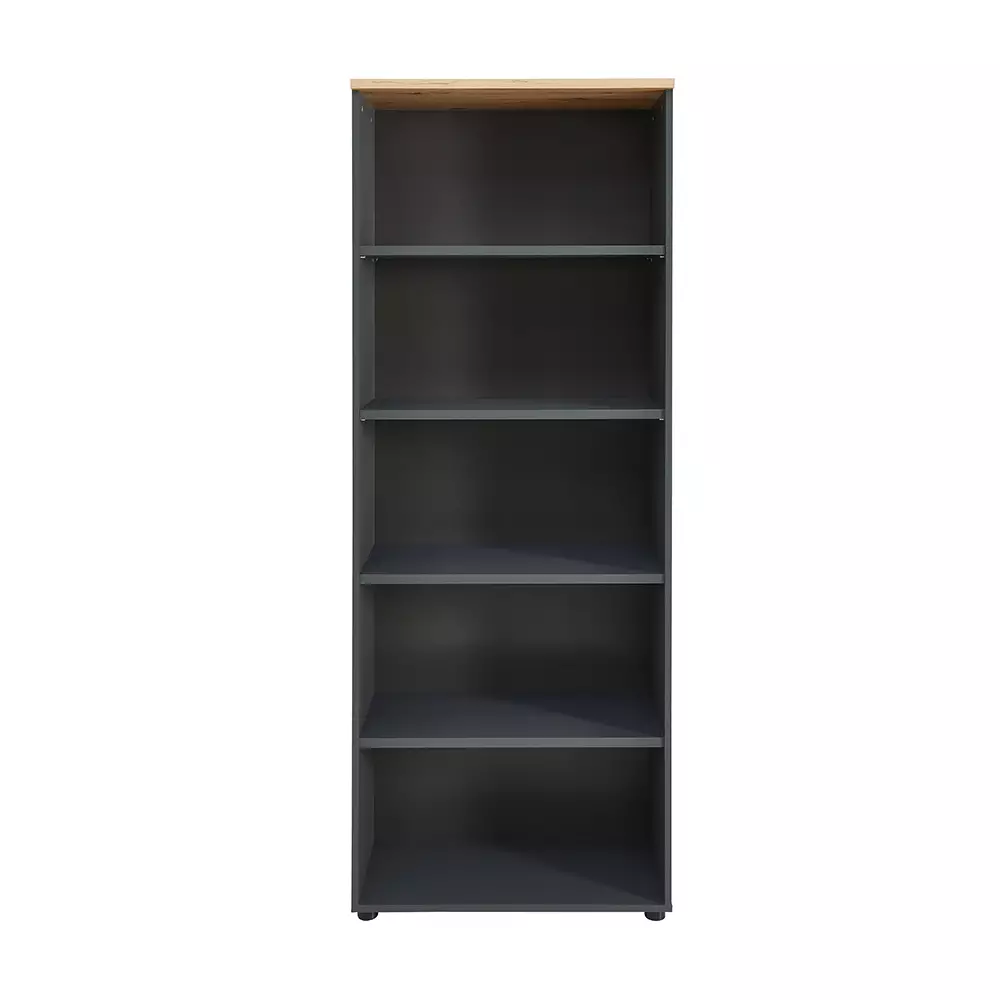 Lomadox Aktenregal, 75cm breit, graphit mit Eiche, MANRESA-36 Begrenzte Freigabe