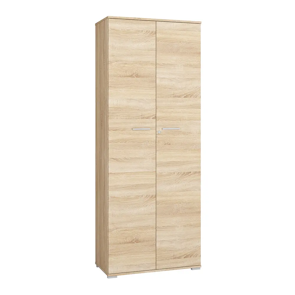 Lomadox Aktenschrank 2-türig abschließbar Eiche ORLEANS-131