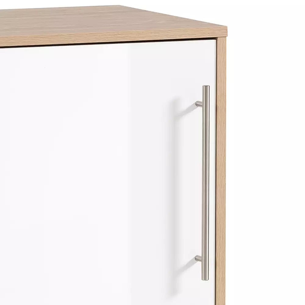 Lomadox Aktenschrank 51cm Eiche mit weiß ATENO-80 Bis zu 60% Rabatt