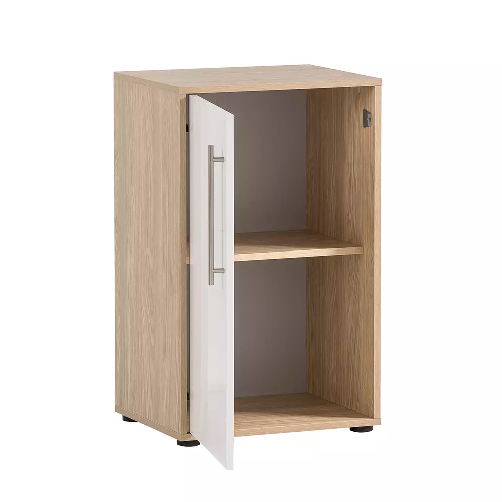 Lomadox Aktenschrank 51cm Eiche mit weiß ATENO-80 Bis zu 60% Rabatt