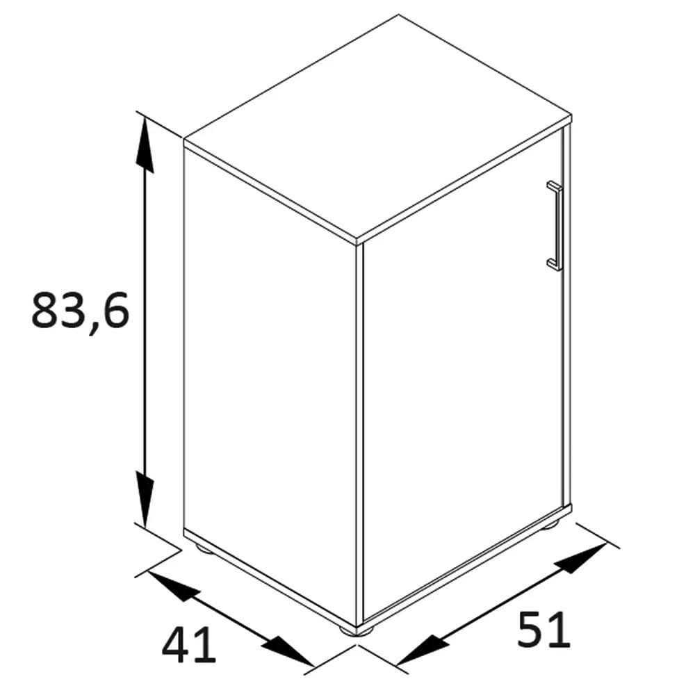 Lomadox Aktenschrank 51cm, schwarz matt mit Eiche, ALNWICK-80 Bis zu 65% Rabatt