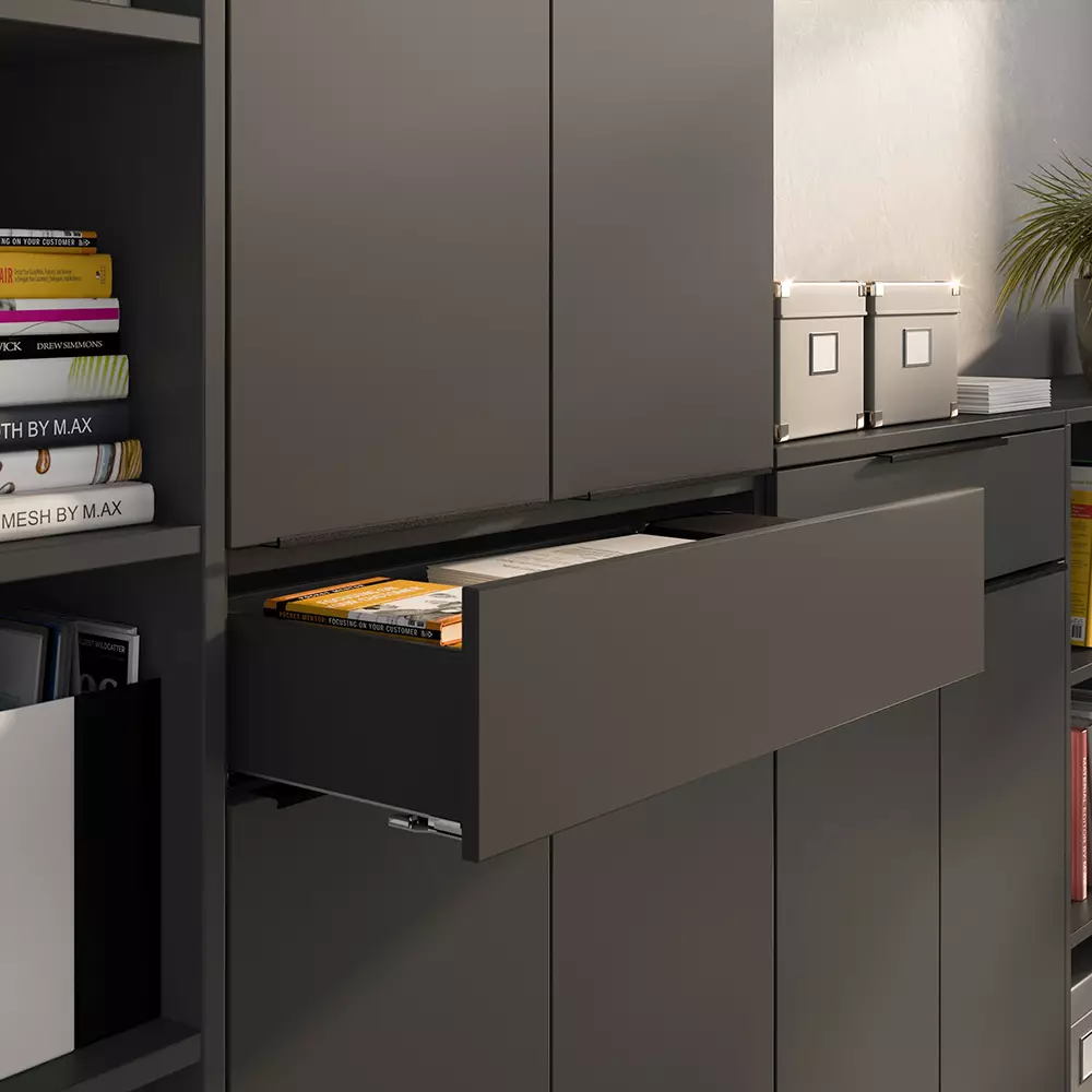 Lomadox Aktenschrank 81cm, graphit, MEMPHIS-01 Nur für heute