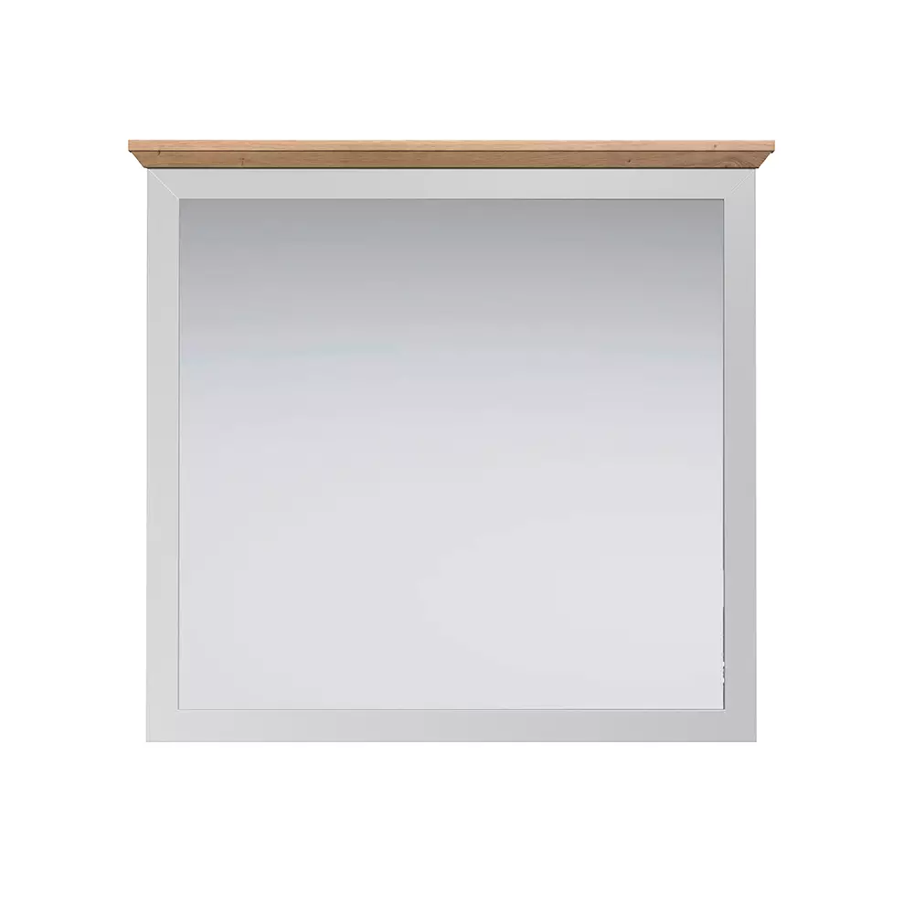 Lomadox Flur Wandspiegel in lichtgrau mit Artisan Eiche Nb. LICATA-19, B/H/T ca. 91/89/4 cm
