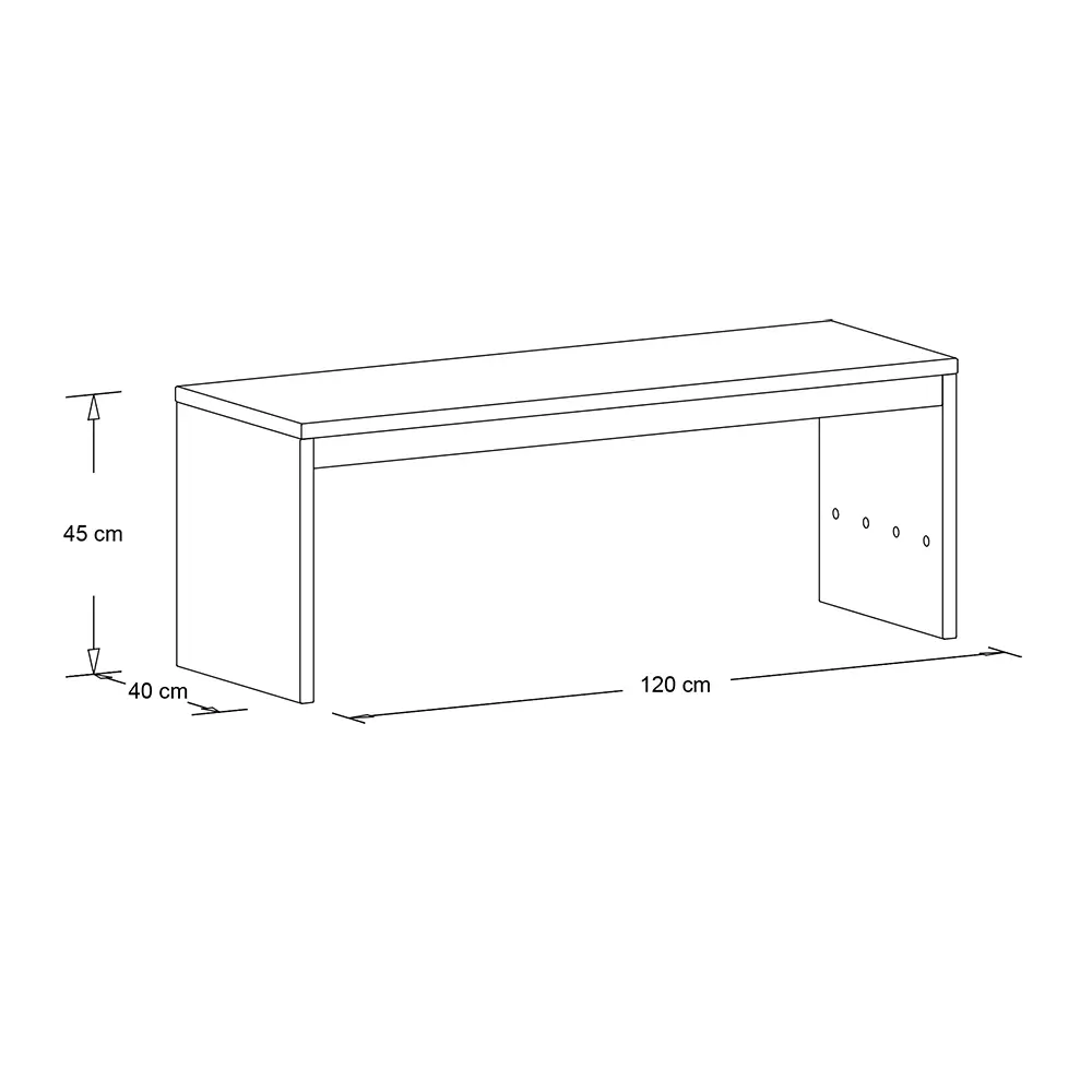 Lomadox Flurbank Massivholz 120 cm Schubkasten Schuhablage Eiche massiv CUENCA-137 Begrenzt auf 3 Tage